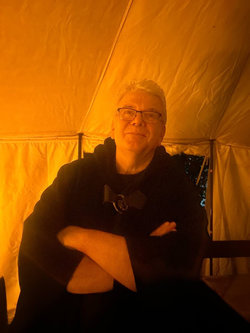 Jochen im Zelt, in Immenreuth